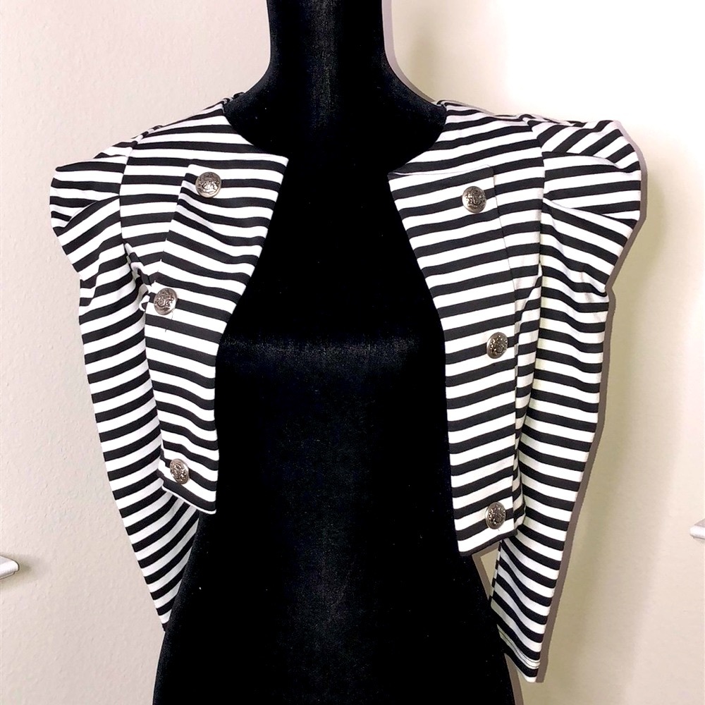 Black & White Stripe Blzer